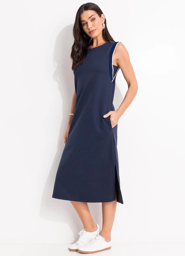 Quintess - Vestido Azul em Moletom 3