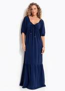 Vestido Azul Marinho em Air Flow