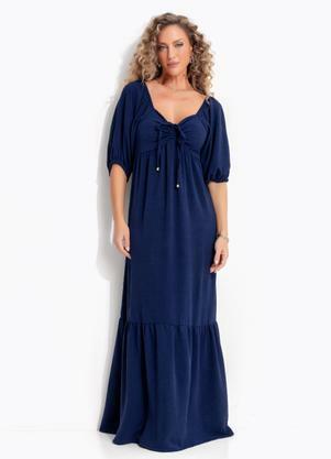Vestido Azul Marinho em Air Flow