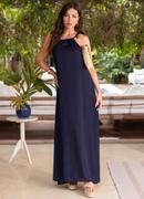 Vestido Azul Marinho em Chiffon