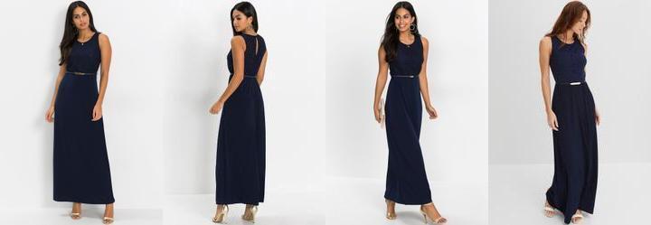 Vestido Azul Marinho em Malha de Viscose