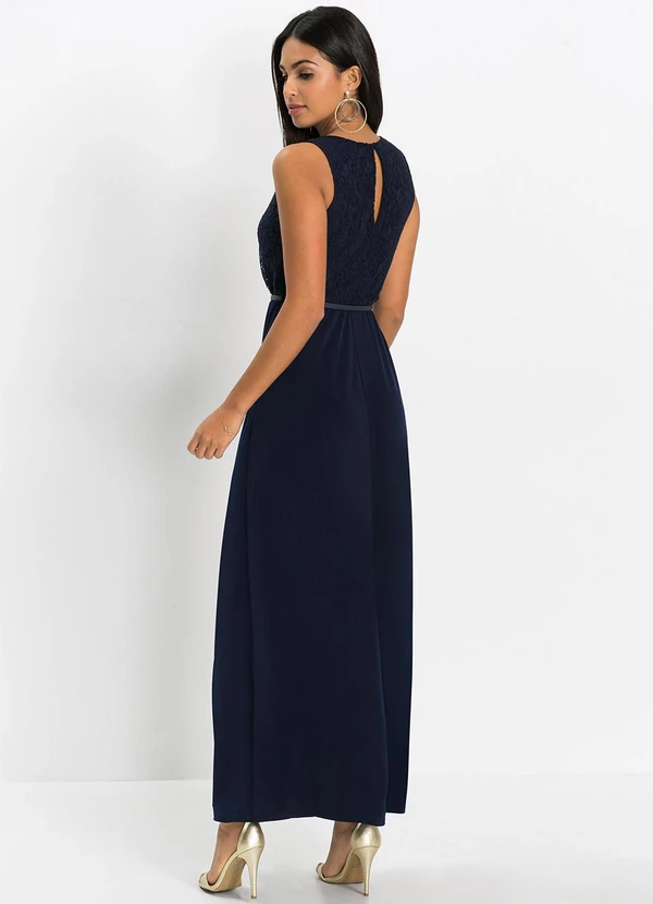 bonprix - Vestido Azul Marinho em Malha de Viscose 2