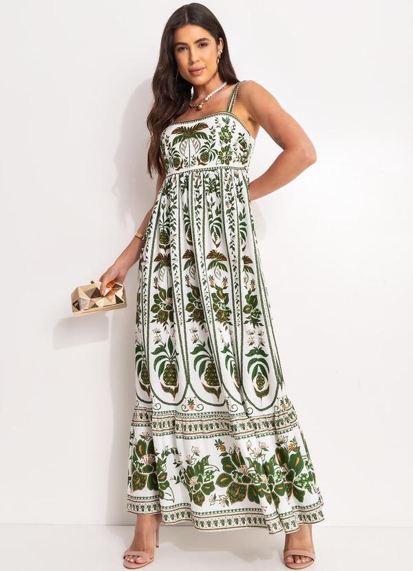 Farm - Vestido Barrado Mari Verde