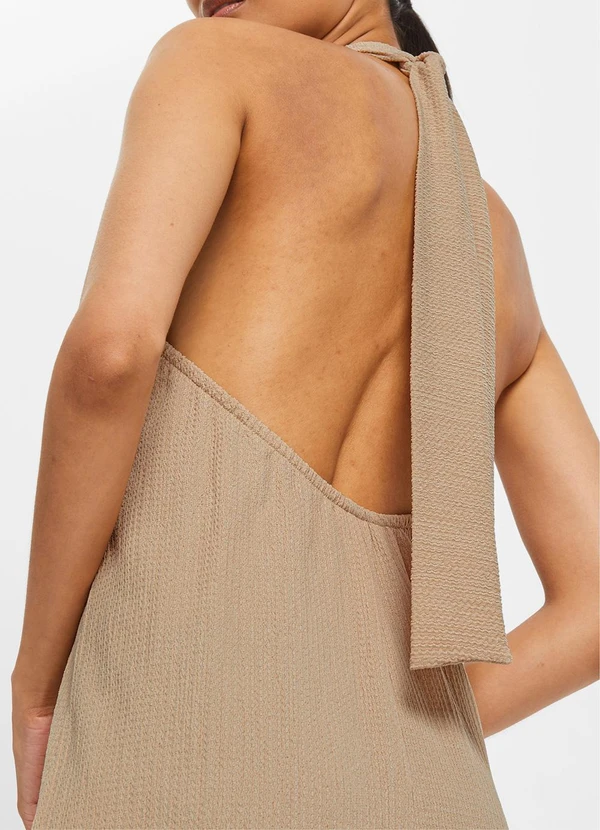 bonprix - Vestido Bege em Malha Texturizada 8