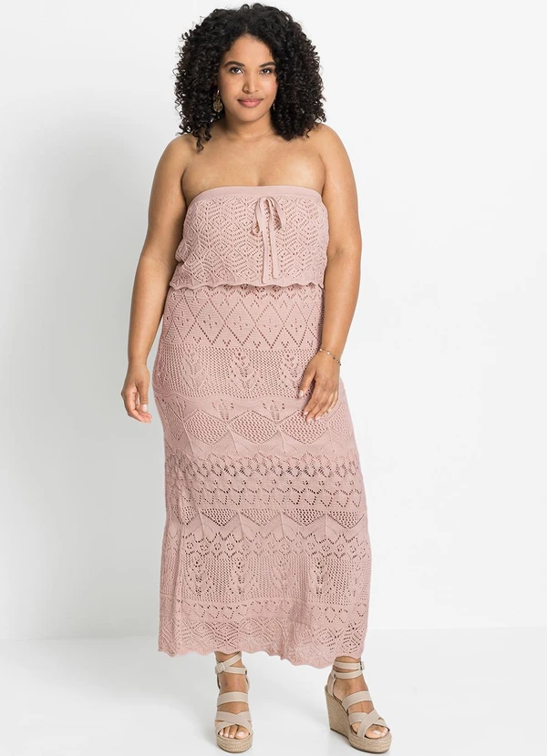 bonprix - Vestido Bege em Tricô 3