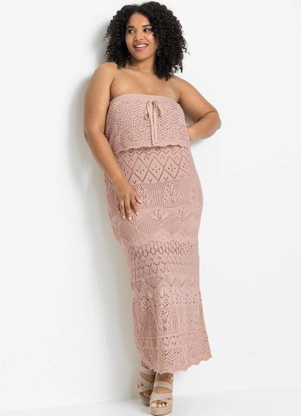 bonprix - Vestido Bege em Tricô 4