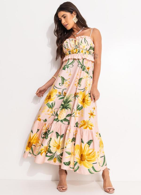 Farm - Vestido Beleza de Abacaxi Rosa