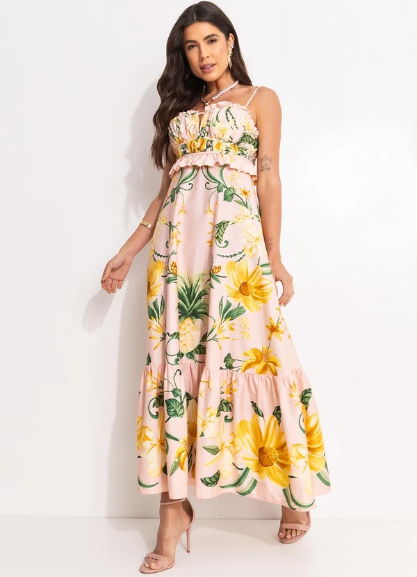 Farm - Vestido Beleza de Abacaxi Rosa 3