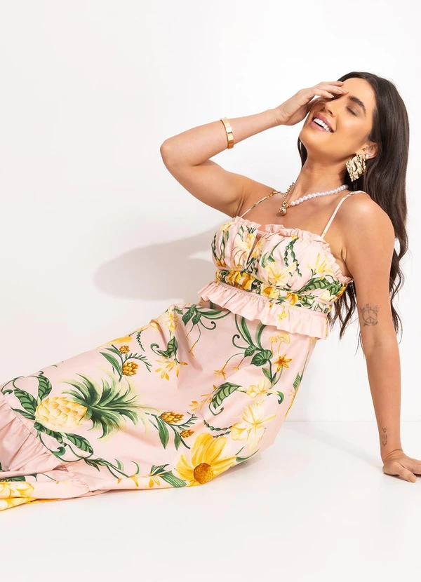 Farm - Vestido Beleza de Abacaxi Rosa 6
