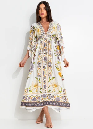 Farm - Vestido Belo Jardim Off White - FARM