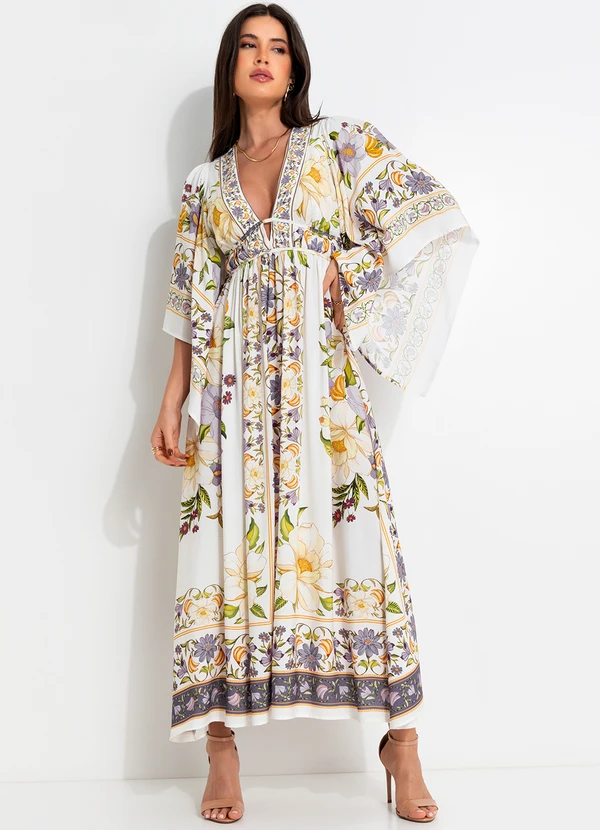 Farm - Vestido Belo Jardim Off White 3