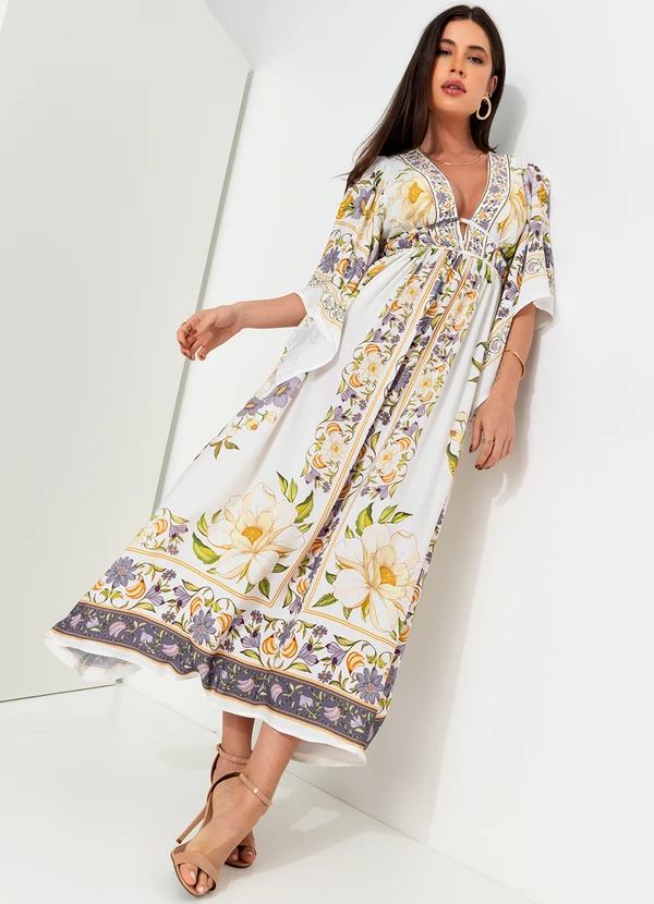 Farm - Vestido Belo Jardim Off White 4