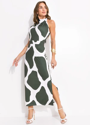 Quintess - Vestido Bicolor em Malha Fria - QUINTESS