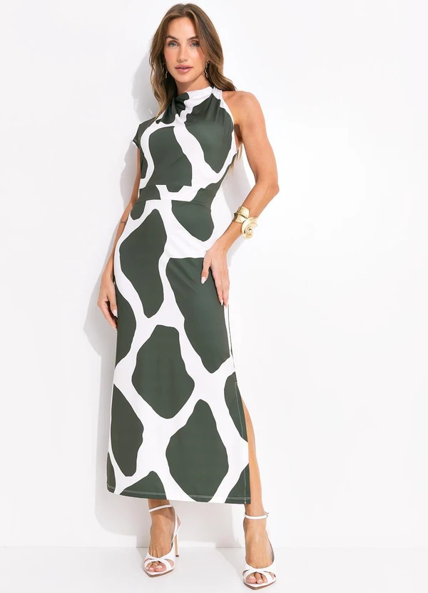 Quintess - Vestido Bicolor em Malha Fria 3