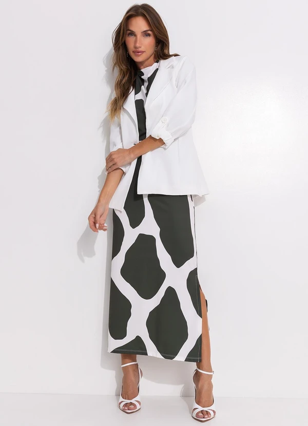 Quintess - Vestido Bicolor em Malha Fria 7