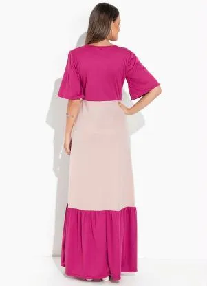 Rosalie - Vestido Bicolor PinkTranspassado - ROSALIE