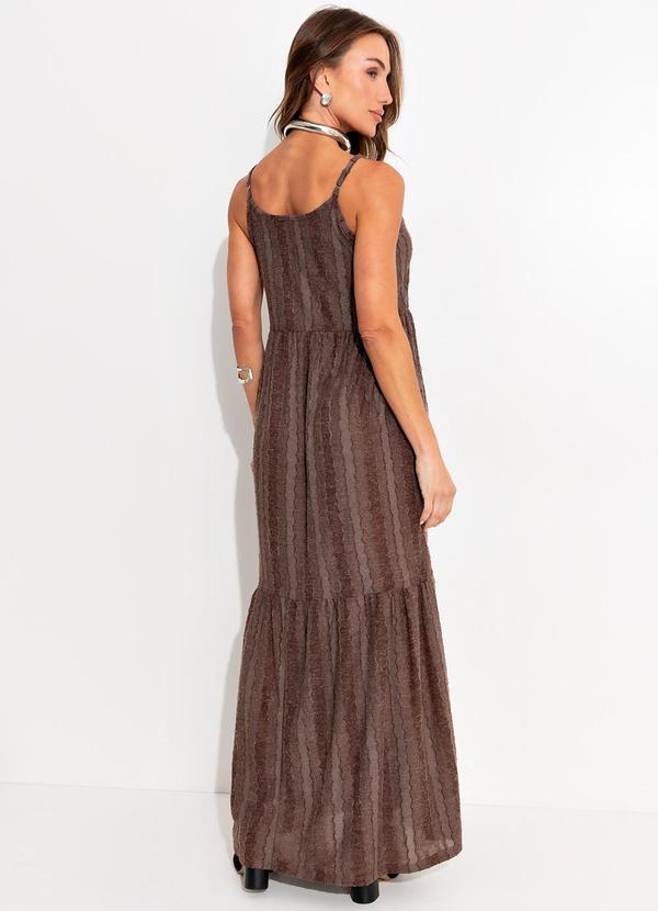 Quintess - Vestido Boho Devorê em Malha Jacquard com Brilho 7