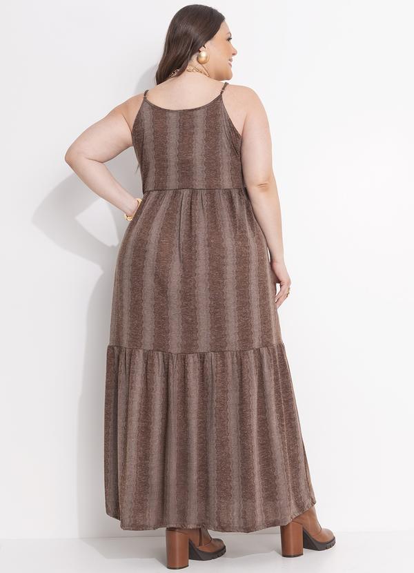 Quintess - Vestido Boho Devorê em Malha Jacquard com Brilho 3