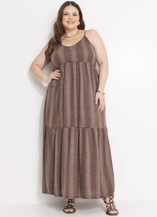 Quintess - Vestido Boho Devorê em Malha Jacquard com Brilho 8