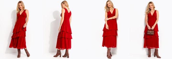 Vestido Bord� em Chiffon