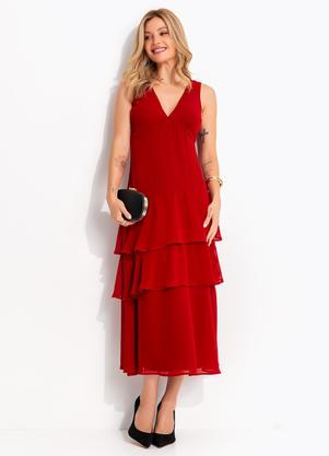 Vestido (Bord�) em Chiffon