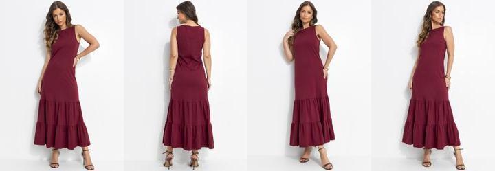 Vestido Bord em Malha de Algodo