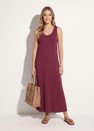 Vestido (Bord�) em Malha de Algod�o