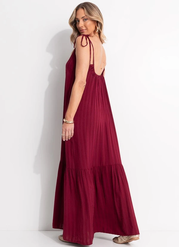 Quintess - Vestido Burgundy em Viscose Plana 12