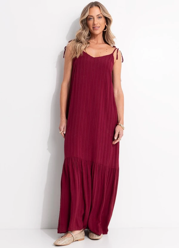 Quintess - Vestido Burgundy em Viscose Plana 13