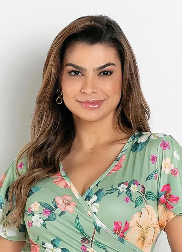 Rosalie - Vestido Camadas Floral Verde 4