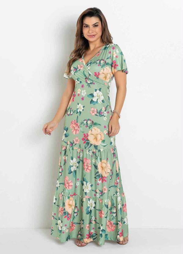 Rosalie - Vestido Camadas Floral Verde 5