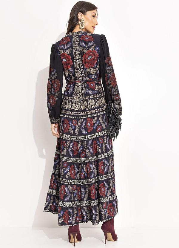 Farm - Vestido Camisa Valentina Preto 2