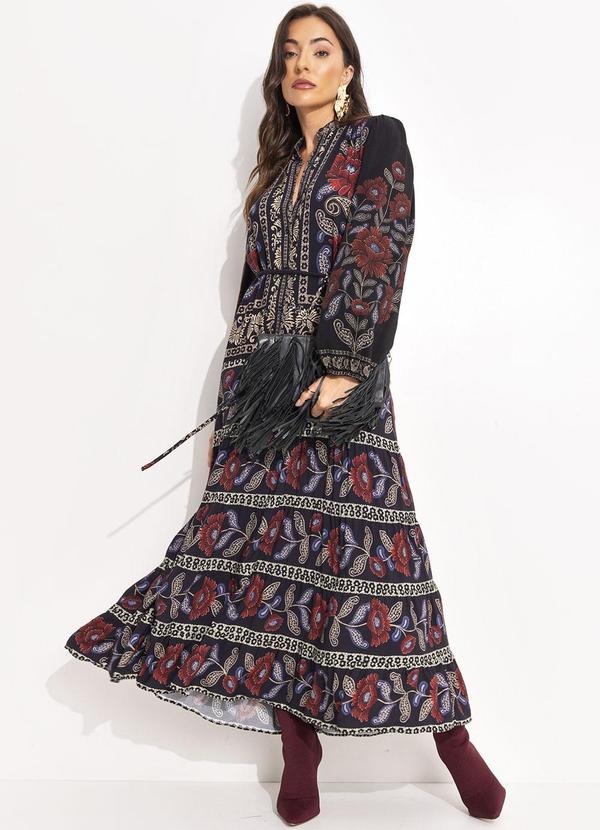 Farm - Vestido Camisa Valentina Preto 4