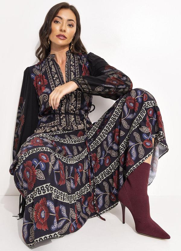 Farm - Vestido Camisa Valentina Preto 7