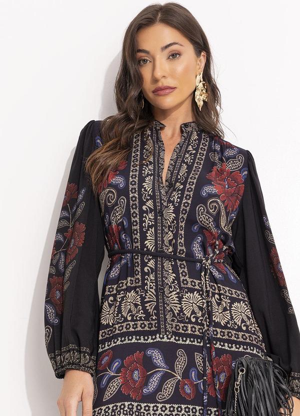 Farm - Vestido Camisa Valentina Preto 8