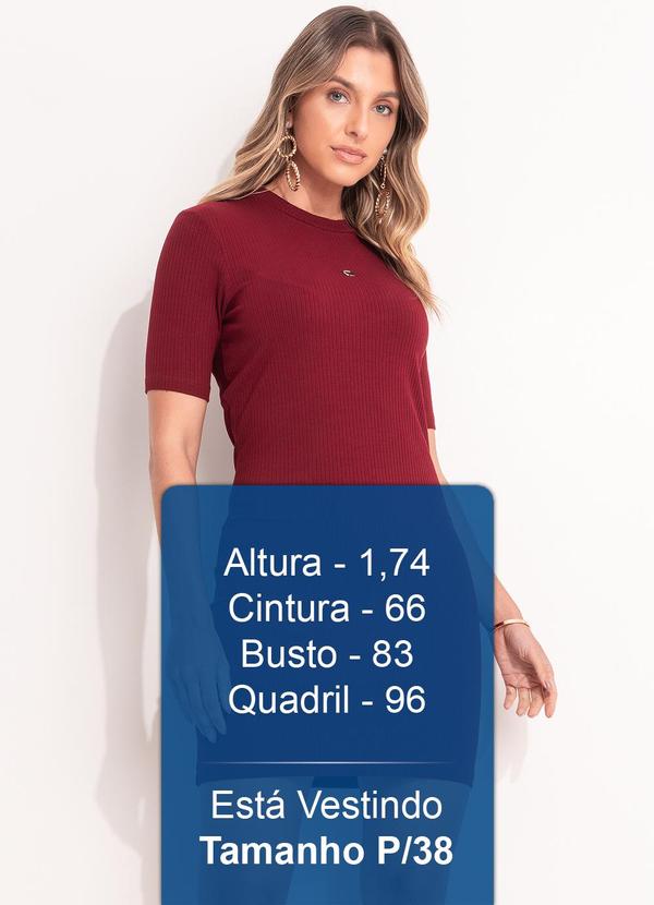 Colcci Jeans - Vestido Canelado Bordô 5
