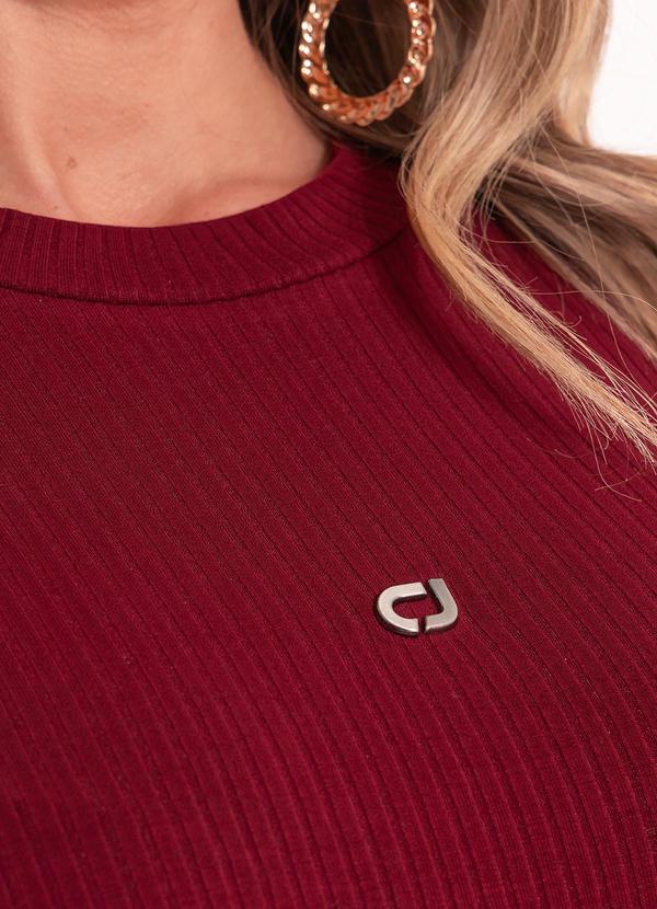 Colcci Jeans - Vestido Canelado Bordô 8