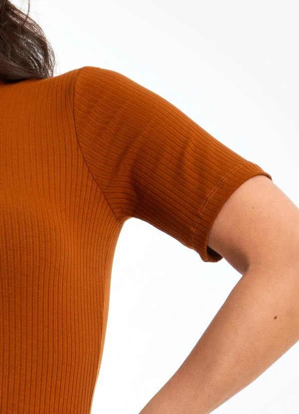 Colcci - Vestido Canelado Marrom 6