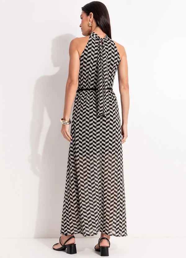 Quintess - Vestido Chevron em Malha Plissada 2