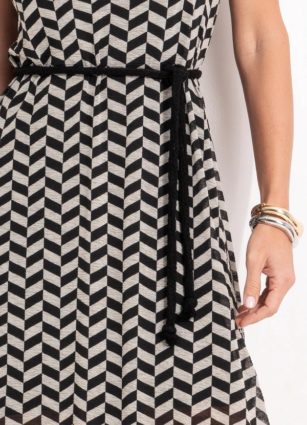 Quintess - Vestido Chevron em Malha Plissada 7