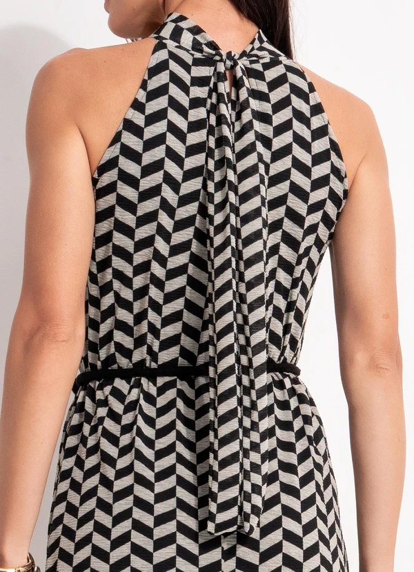 Quintess - Vestido Chevron em Malha Plissada 8