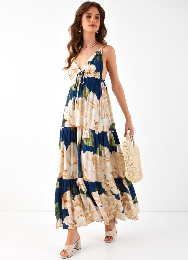 Farm - Vestido Chita Flora Azul