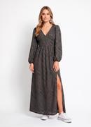 Vestido Chumbo em Malha Jacquard Texturizada