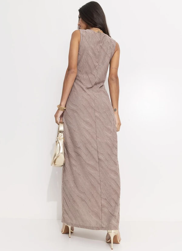 Quintess - Vestido  Coluna em Malha Jacquard Texturizada 2