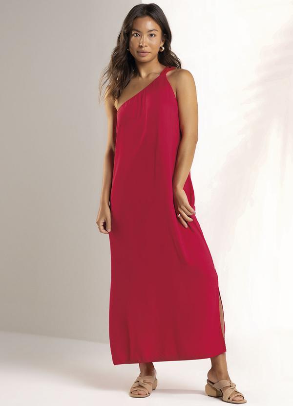 Marialícia - Vestido com Alca Única Vermelho