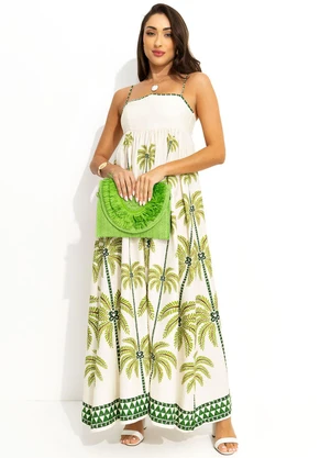 Farm - Vestido Coqueiro Off White - FARM