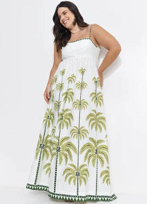 Farm - Vestido Coqueiro Off White - FARM