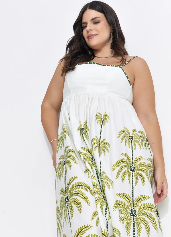 Farm - Vestido Coqueiro Off White