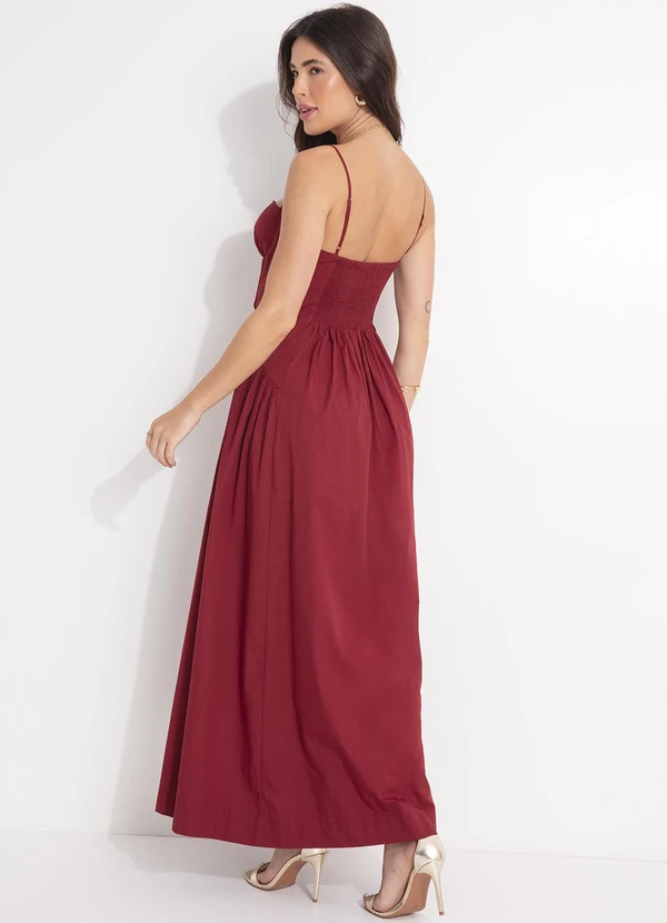 Farm - Vestido Corselet Alcinhas Vermelho 2