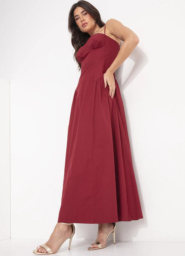 Farm - Vestido Corselet Alcinhas Vermelho 4